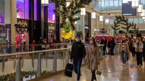 Getty Images Shoppers in Cardiff