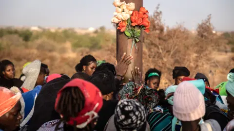 AFP Christian pilgrims praying in Yagma outside Ouagadougou, Burkina Faso - Sunday 5 February 2023