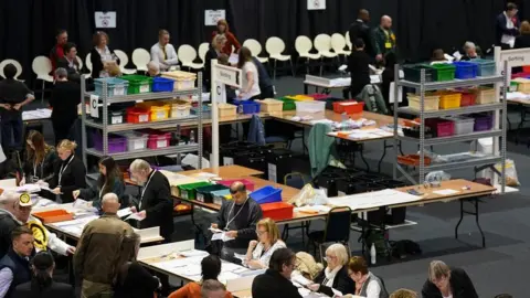 PA Media Vote counting at Wellingborough by-election