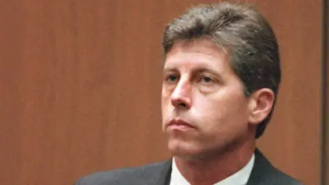 Getty Images Former Los Angeles police Detective Mark Fuhrman on the witness stand in September 1995