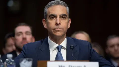 Getty Images David Marcus, Head of Calibra at Facebook, testifies about the company's proposed digital currency Libra.