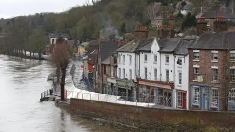 PA Media Ironbridge flood defences