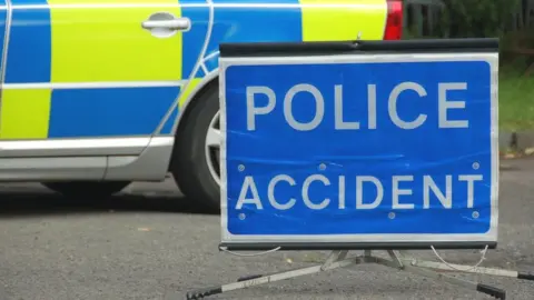 Police accident sign