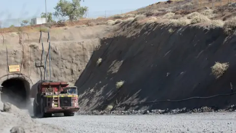 MMG Machinery entering a tunnel at the Dugald River Mine site