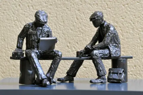 Sunderland City Council Model of two shipyard workers