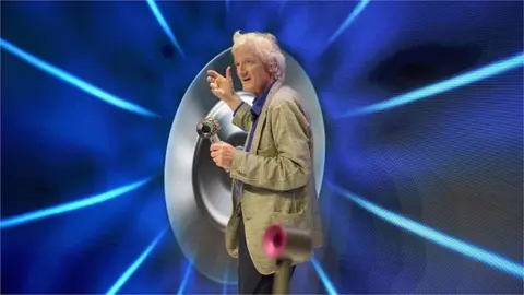 Getty Images Sir James Dyson launching the Dyson Supersonic Hair Dryer