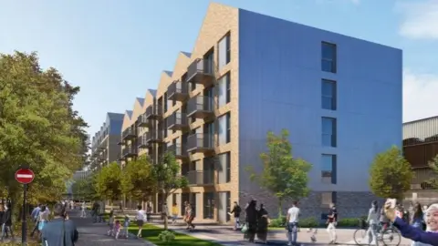 Wirral Council The view of new residential space from Europa Boulevard could look like this under the plans