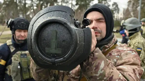 BBC Soldier with Nlaw anti-tank weapon