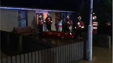 Eglinton Community Resilience Group rescue services attend eglinton flood in july 2022