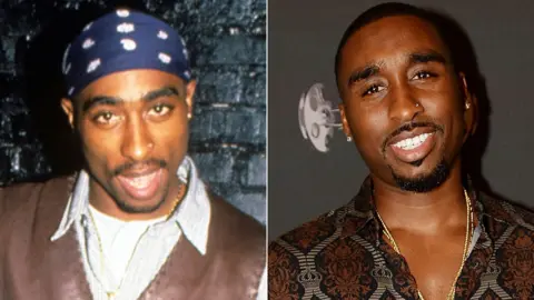 Getty Images Tupac Shakur and Demetrius Shipp Jr