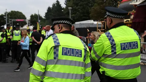 Getty Images Police officers are pictured in Birmingham