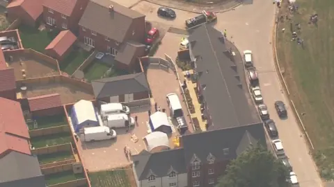 aerial view of Muggleton road, amesbury