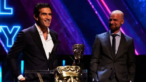 Hannah Taylor/Shutterstock for Bafta Josef Fares and Oskar Wolontis