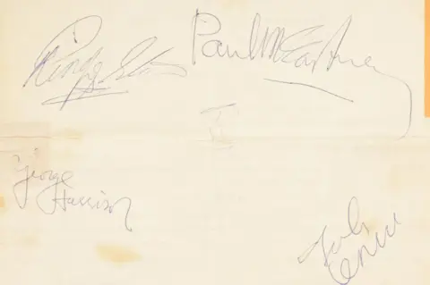 Gildings Auctioneers Beatles autographs