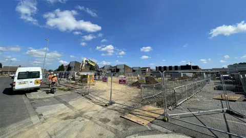 BBC Work starts on apartments to replace Tollesby Shops, in Acklam, Middlesbrough, in August 2021