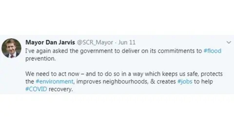 Mayor Dan Jarvis/Twitter Tweet by Dan Jarvis