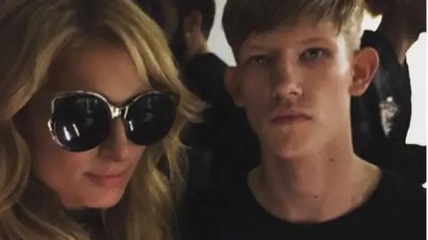 Connor Newall Connor with Paris Hilton at a fashion show after-party