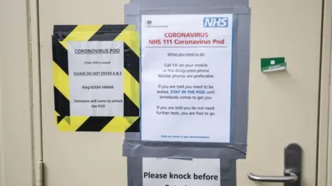 PA Media A coronavirus pod in Wakefield, West Yorkshire