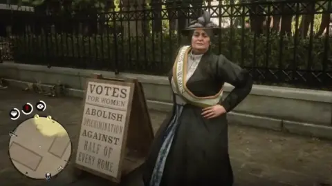Rockstar Suffragette in Red Dead Redemption 2