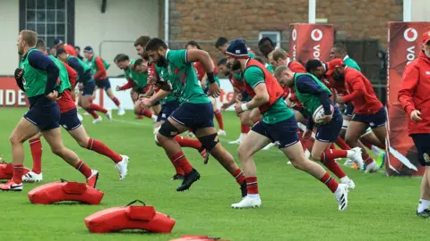 Getty Images Lions squad in training