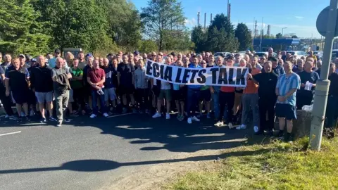 BBC Grangemouth protest