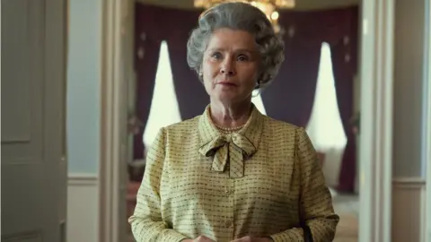 Netflix Imelda Staunton portraying Queen Elizabeth II in netflix drama The Crown