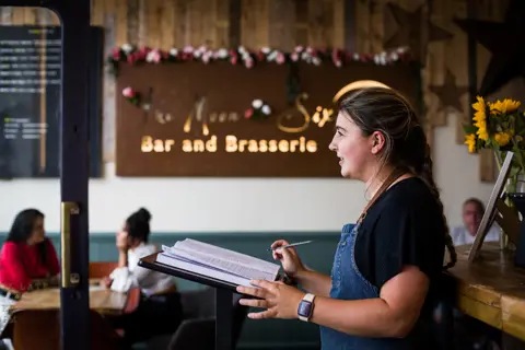 Ceri Oakes/BBC Lex Atkinson, manager at The Moon and Sixpence, Whitby. 4 July 2020