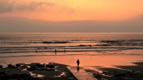 Christopher Reynolds Surfers at Porthcawl's Rest Bay