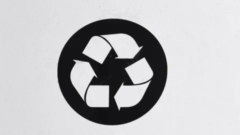 Getty Images Mobius loop symbol showing recyclable material