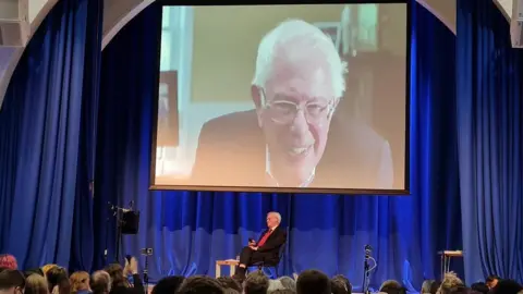 BBC Bernie Sanders at Labour event