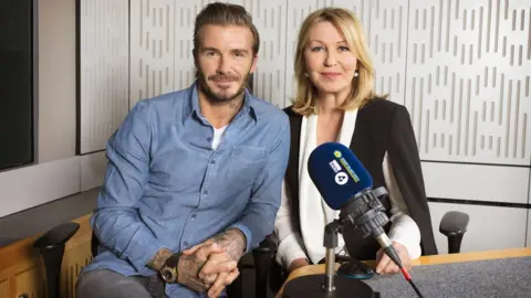 David Beckham and Kirsty Young