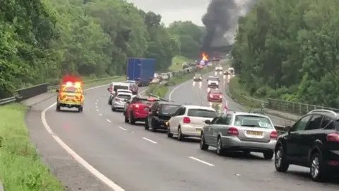 The incident on the A38