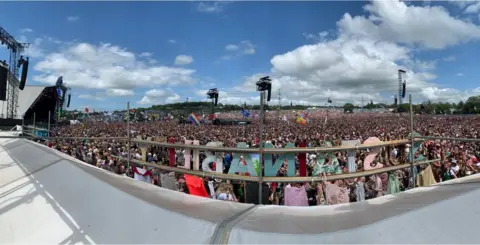 The crowd for Sir David Attenborough