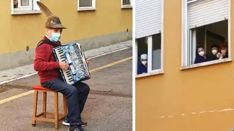 Maurizio Bozzini/Valerio Marangon Screengrab from video and photo taken by Maurizio Bozzini of his father