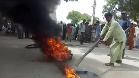 Nahid Hussain Khatak Christians protest in Umarkot on 1 June