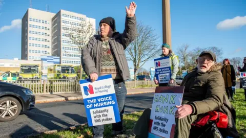 Getty Images Save Southend NHS protesting