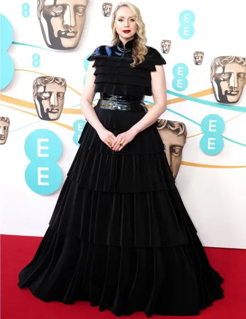 PA Media Gwendoline Christie attending the 76th British Academy Film Awards held at the Southbank Centre"s Royal Festival Hall in London