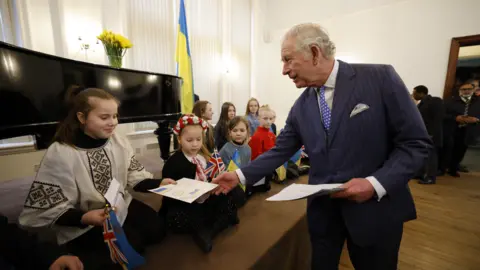 PA Media Prince Charles at the Ukrainian Catholic Cathedral