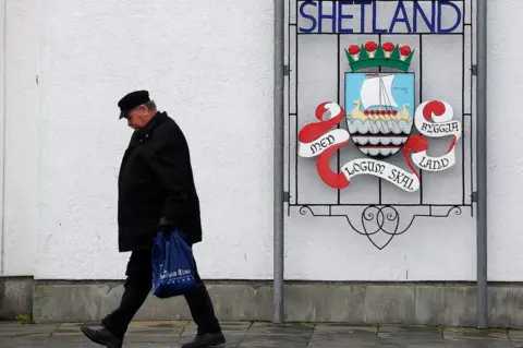 Getty Images man in Lerwick
