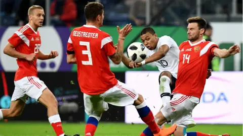 Getty Images Russia v France friendly in St Petersburg in March