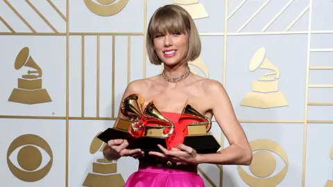 Getty Images Taylor Swift at the 2015 Grammys