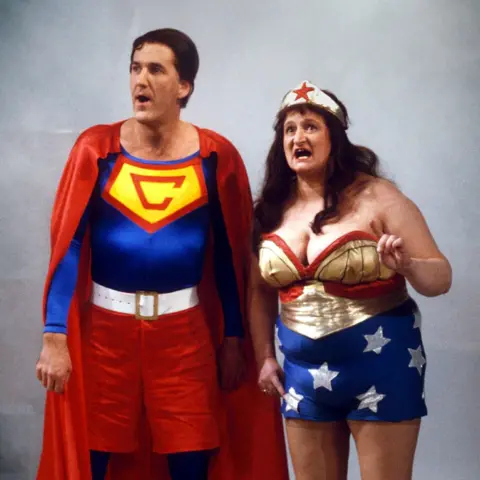 ITV/REX/Shutterstock Russ Abbot and Bella Emberg