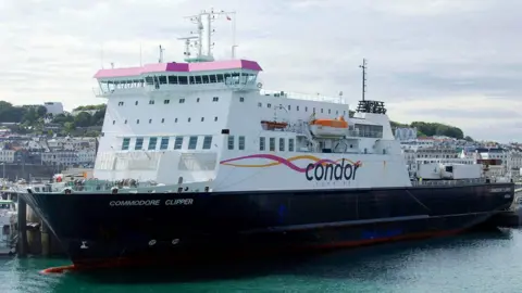 Condor Ferries Commodore Clipper in St Peter Port Harbour