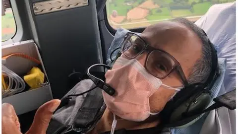 Family Photo Kal in air ambulance