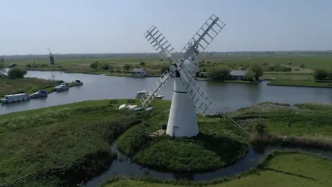 Thurne Windmill from the air