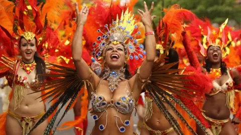 Getty Images Performers at the Notting Hill Carnival