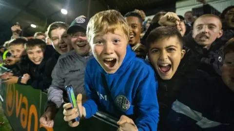 George Tewkesbury maidenhead United fans at Maidenhead game