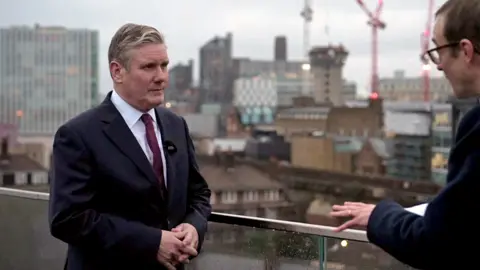 BBC Sir Keir Starmer and Chris Mason