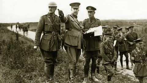 Hill 70 Memorial Lt Gen Arthur Currie making battle plans