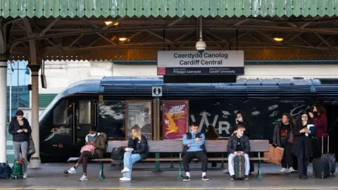 Getty Images A train in Cardiff